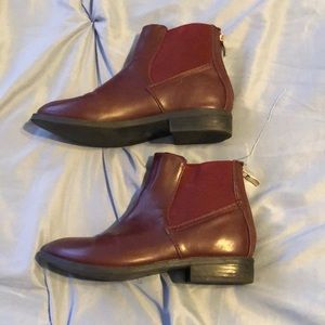 Burgundy boots